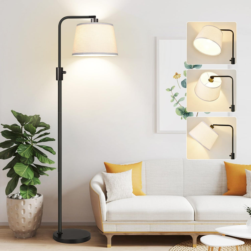 Black Dimmable Arc LED Floor Lamp