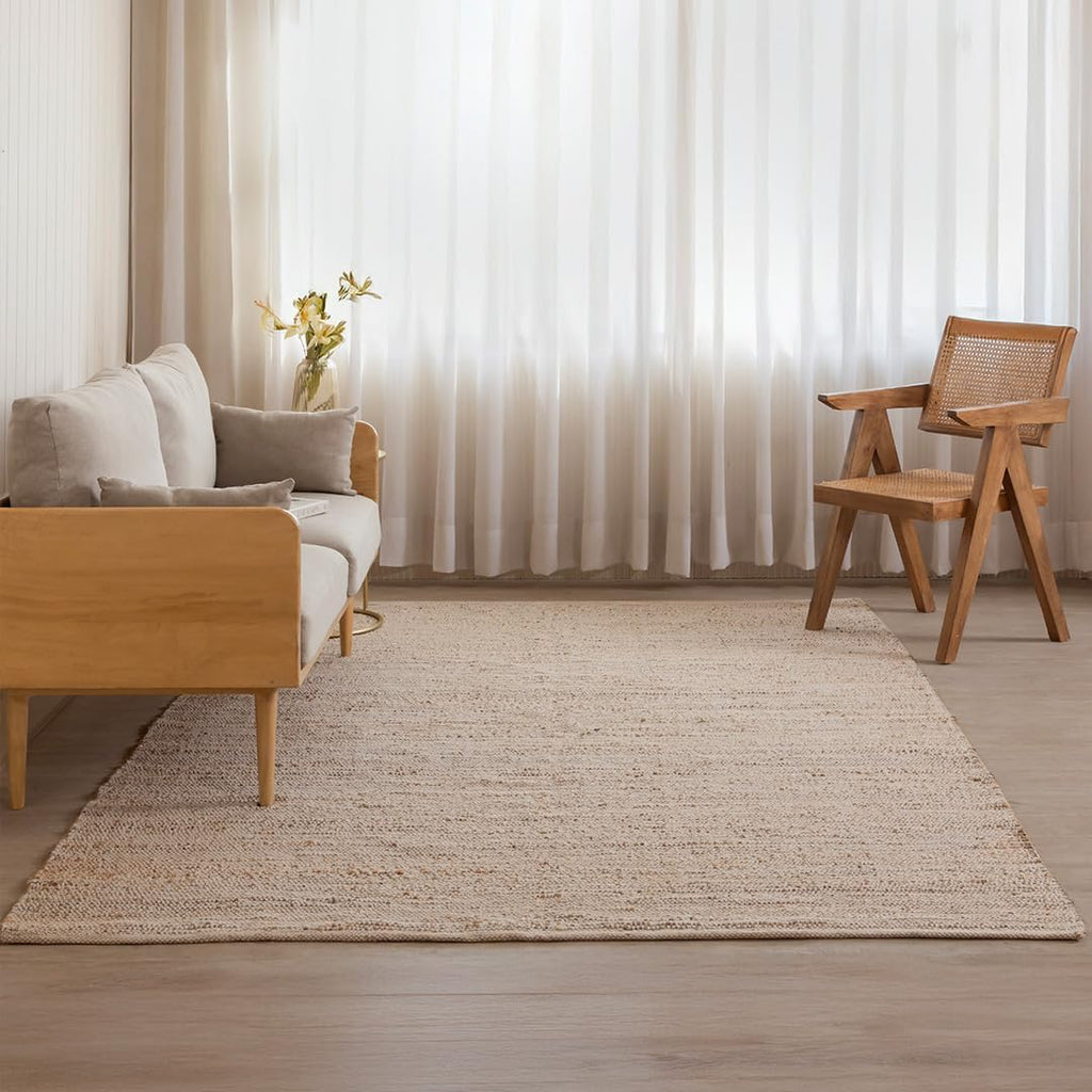 8'x10' Handwoven Jute Cotton Area Rug