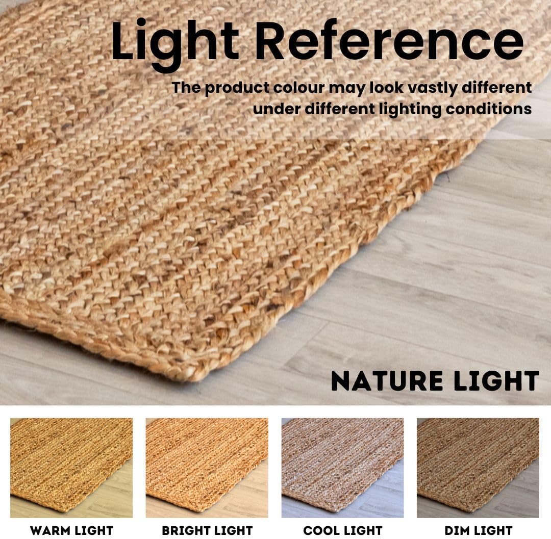 8'x10' Braided Handwoven Jute Area Rug