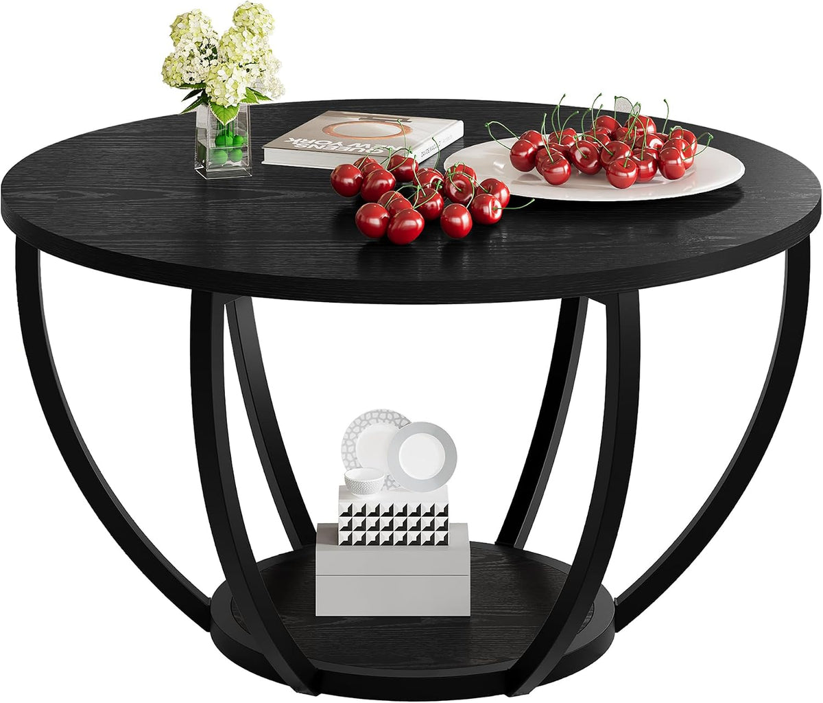 Black Round Coffee Table