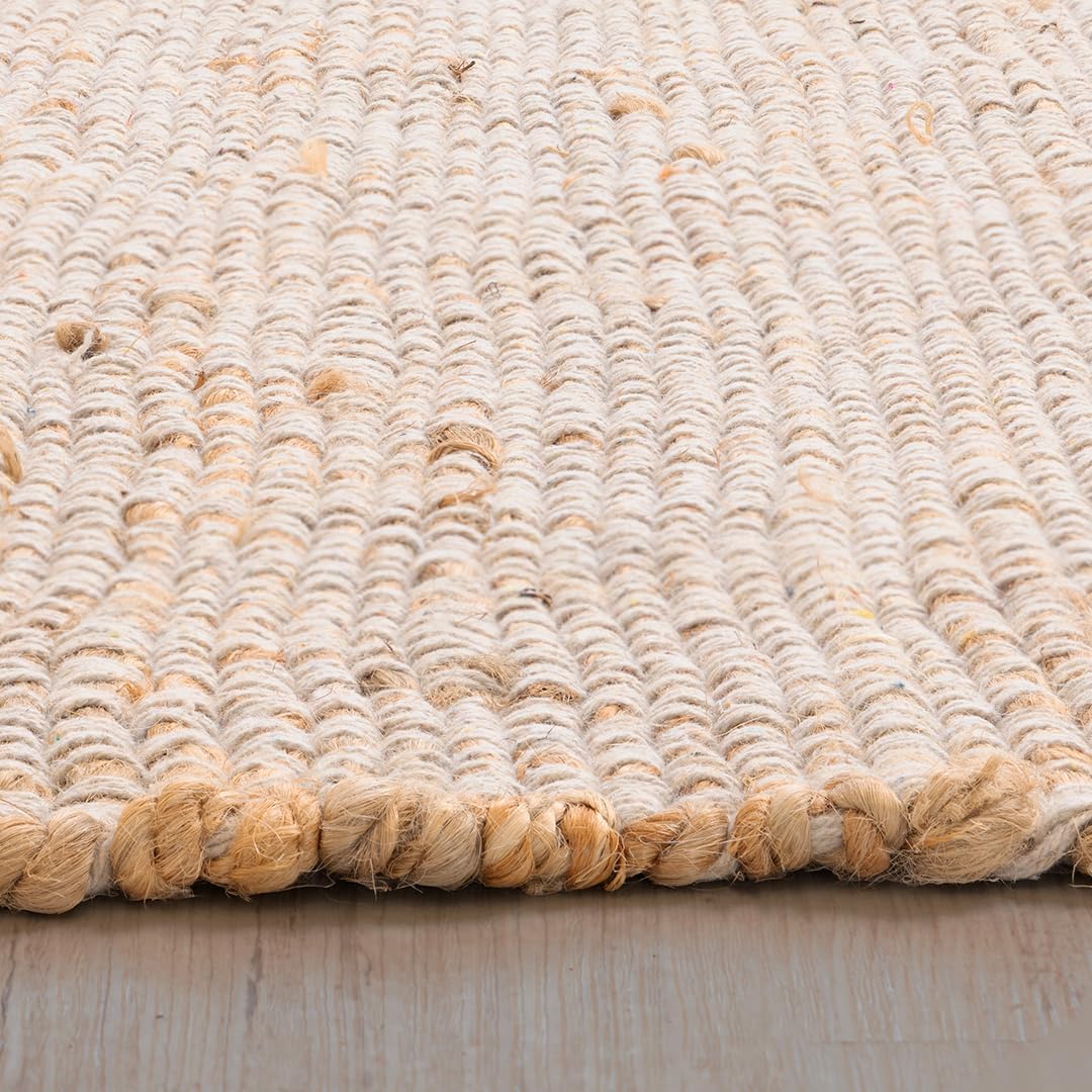 8'x10' Handwoven Jute Cotton Area Rug