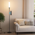Black Remote & Foot‑Switch LED Floor Lamp