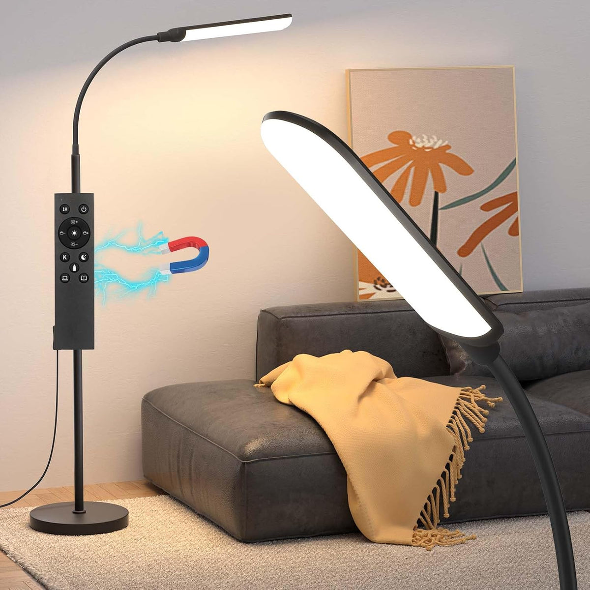 18W Remote‑Controlled Adjustable LED Floor Lamp