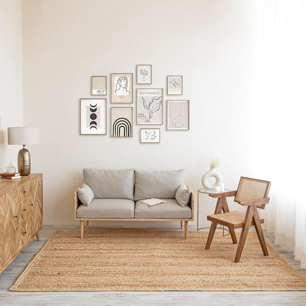 8'x10' Braided Handwoven Jute Area Rug