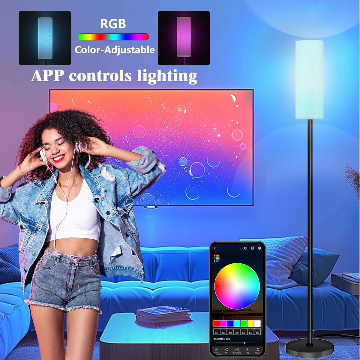 Dimmable LED Floor Lamp