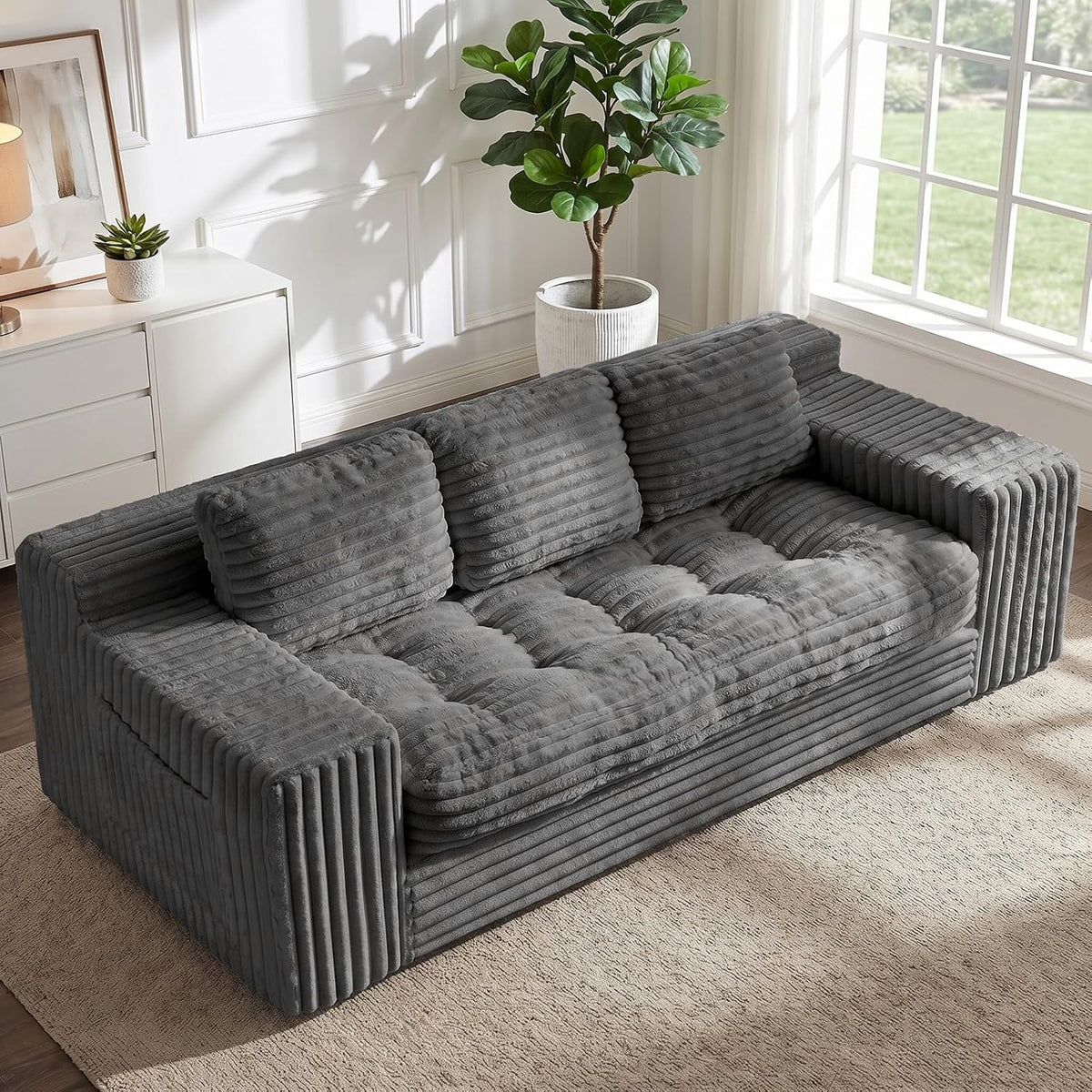 Cloud Corduroy Boneless 3‑Seater Sofa