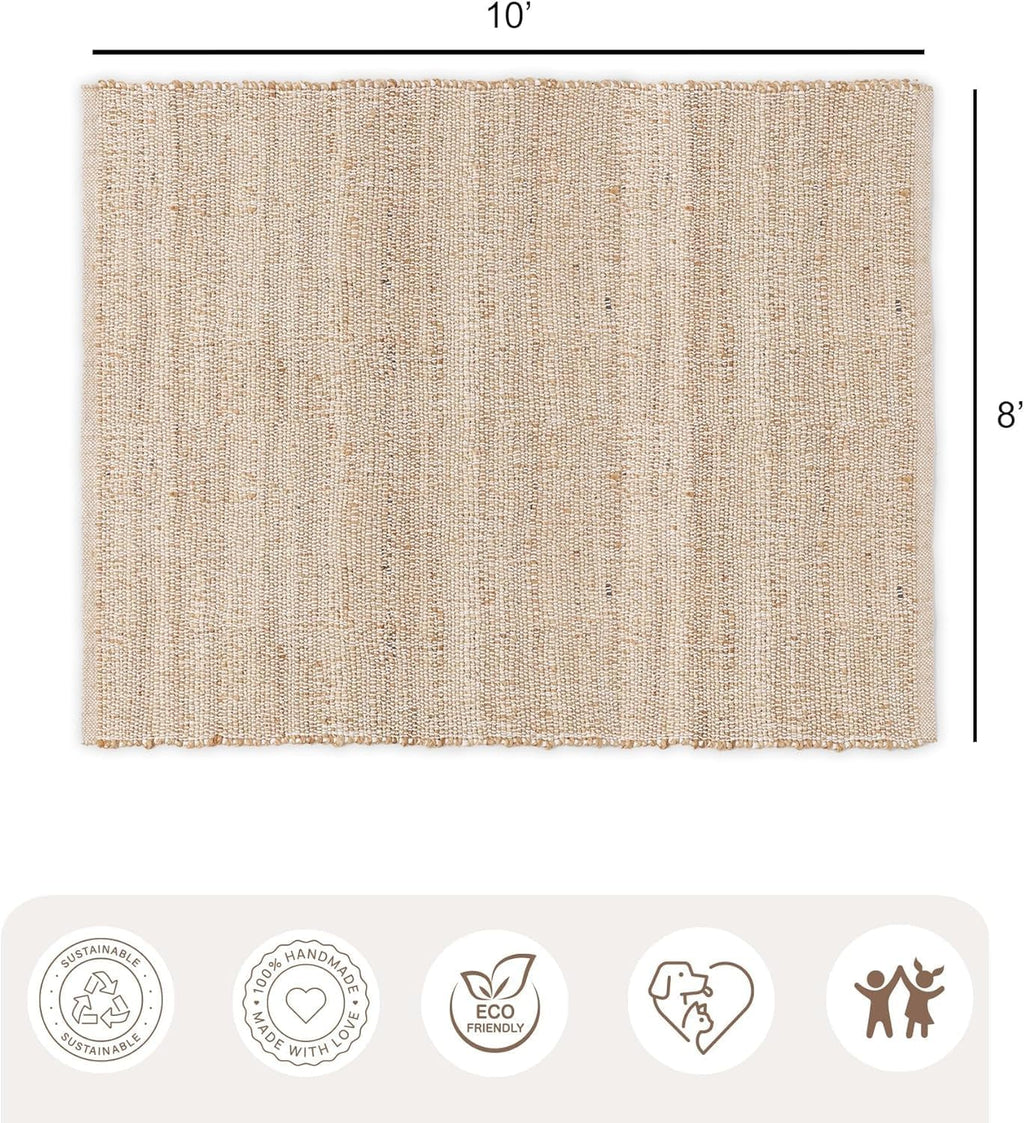 8'x10' Handwoven Jute Area Rug