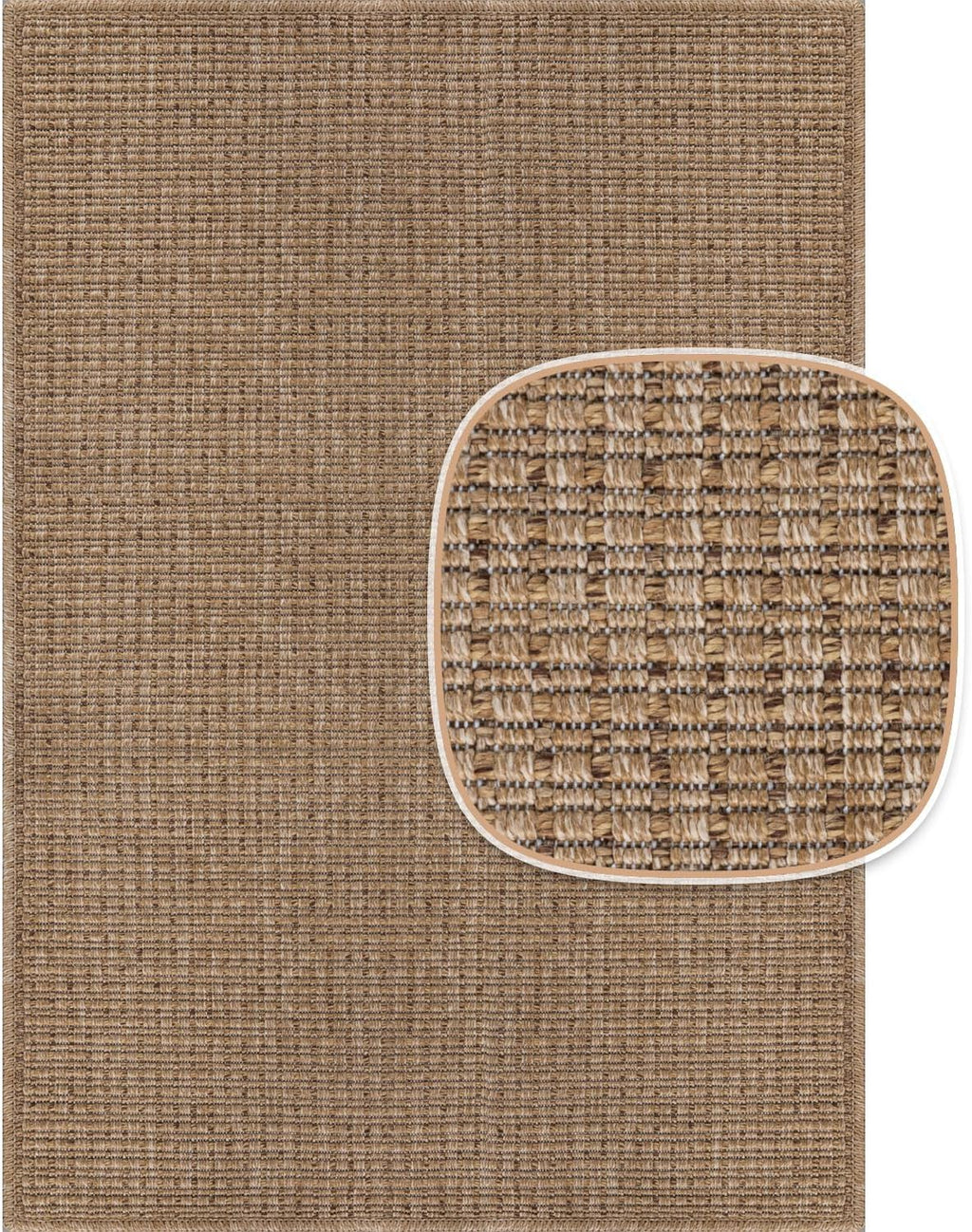 Rug 5x7 Washable Jute Area Rug