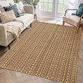Tan Brown 3x5 ft Braided Faux Jute Area Rug