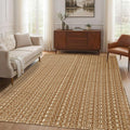 Tan Brown Faux Jute 5x7 ft Braided Area Rug