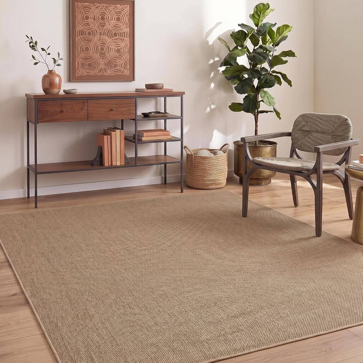8x10 Washable Non‑Slip Jute Area Rug
