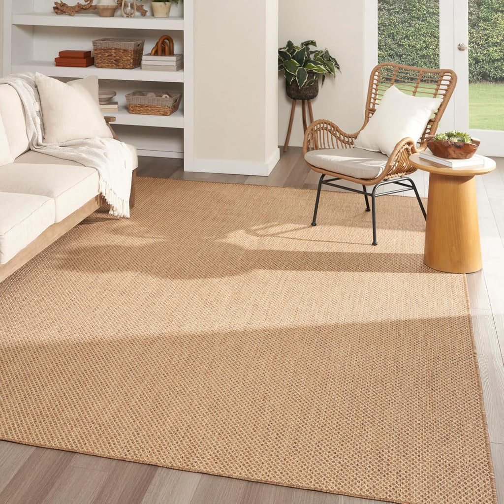 Home 9'x12' Easy‑Clean Jute Area Rug