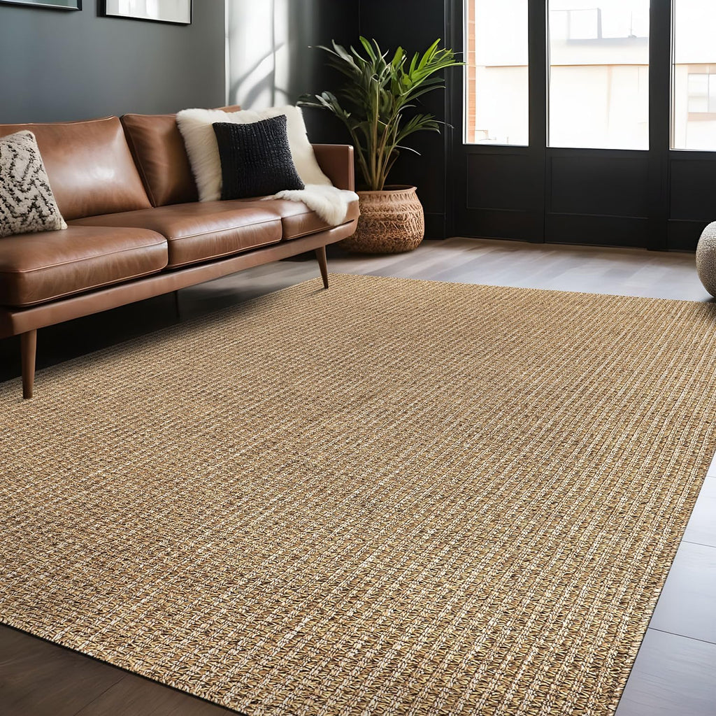 Home 8x10 Washable Jute Area Rug