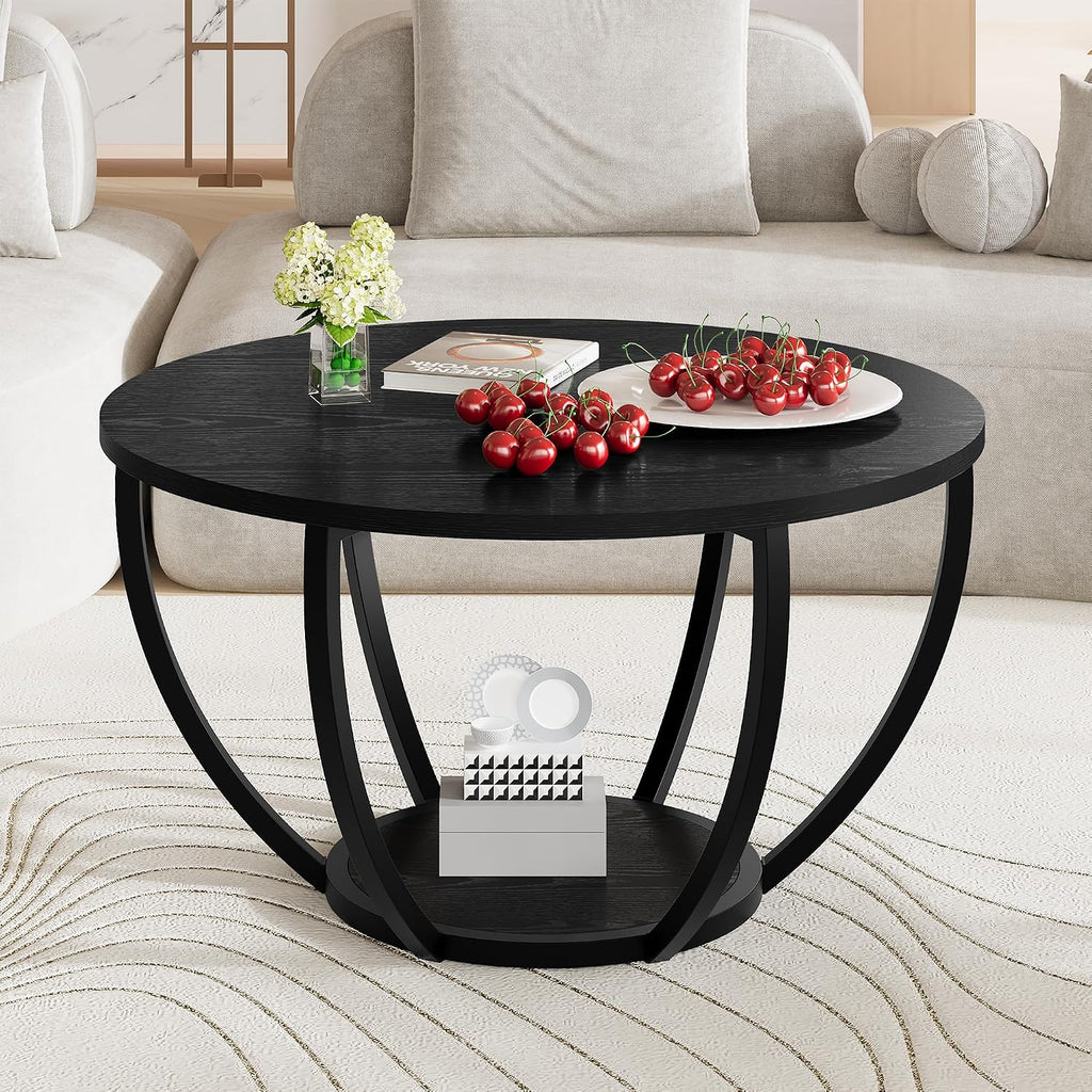 Black Round Coffee Table