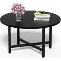 23.6" Black Round Coffee Table